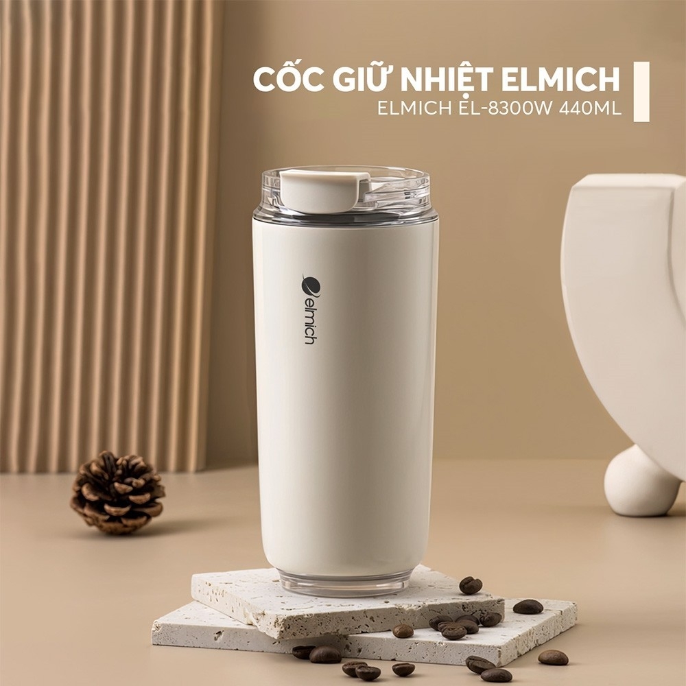 Cốc giữ nhiệt inox 304 Elmich EL8300G/W dung tích 420ml