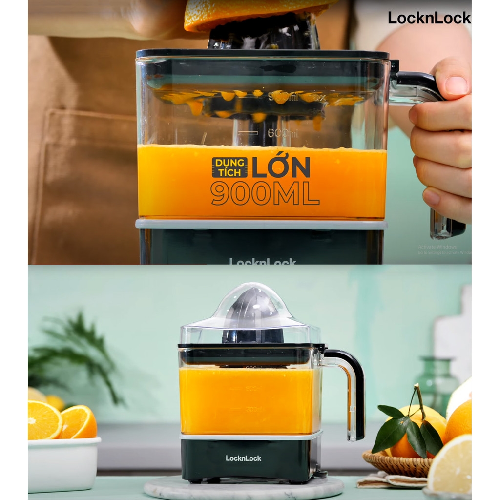 Máy Vắt Cam Thế Hệ Mới Locknlock Citrus Juicer 0,9L EJJ246BLK (EJJ246) - Hàng Chính Hãng
