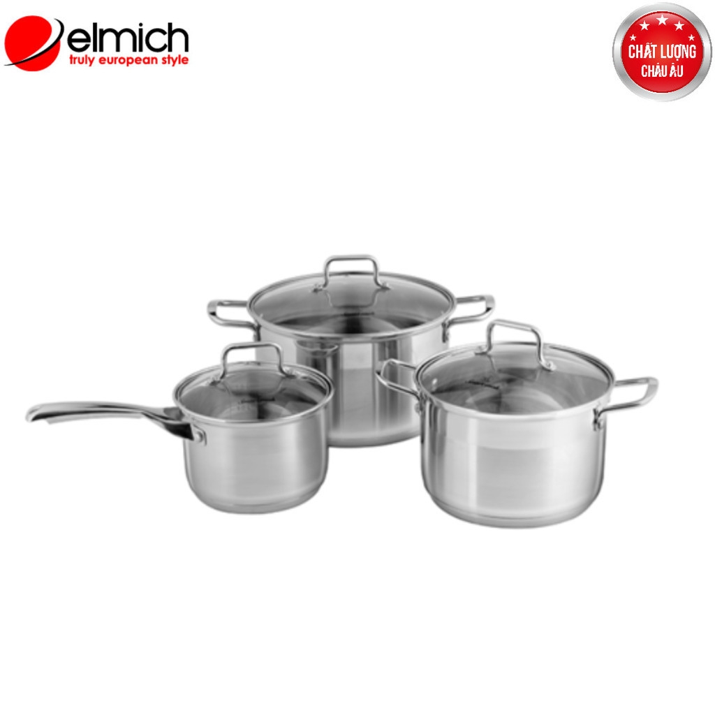Bộ nồi inox cao cấp Elmich Smartcook 2101OL size 16-20-24cm