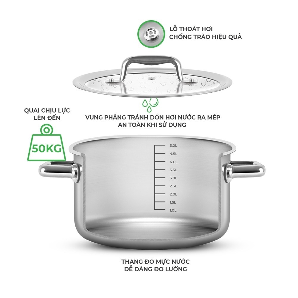 Nồi Inox liền khối Elmich Trimax Eco