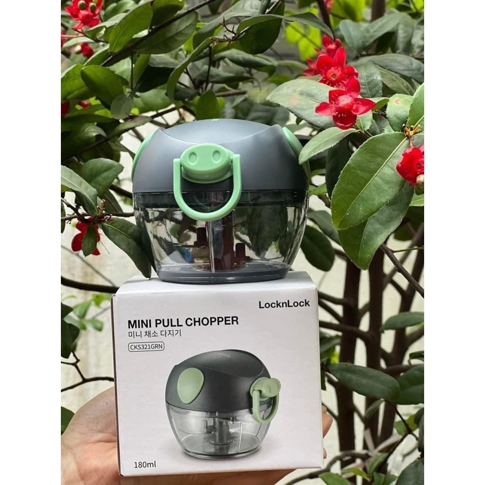 Dụng Cụ Xay Tỏi Ớt Thực Phẩm Mini Lock&Lock CKS321GRN 180ml - Màu Xanh Lá - Hàng Chính Hãng