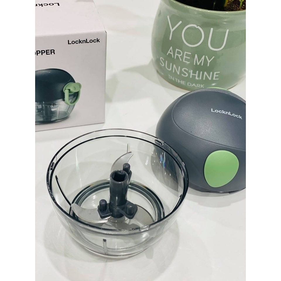 Dụng Cụ Xay Tỏi Ớt Thực Phẩm Mini Lock&Lock CKS321GRN 180ml - Màu Xanh Lá - Hàng Chính Hãng