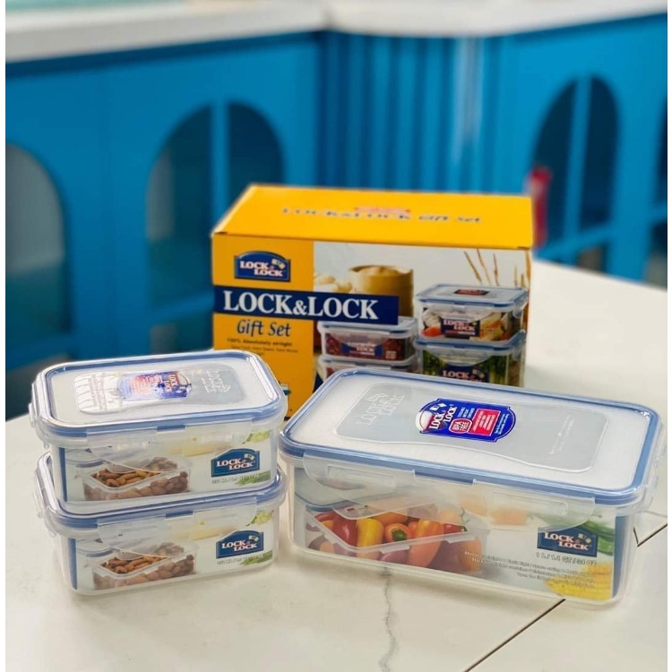 Bộ 3 Hộp Nhựa Bảo Quản Thực Phẩm LocknLock HPL817R03