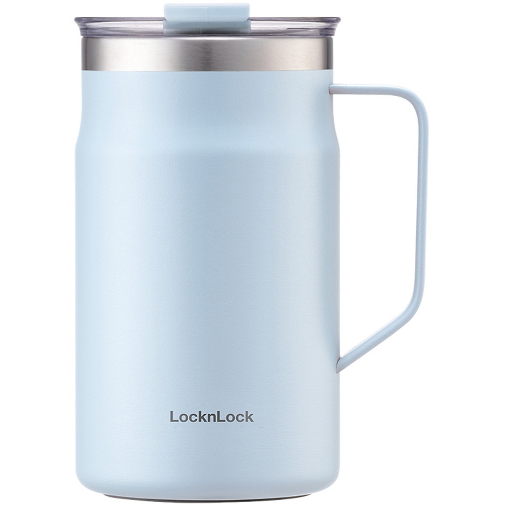 Ly giữ nhiệt LocknLock Metro Table Mug 600ml LHC4282, Hàng chính hãng, nắp xoay, quai cầm tiện lợi - JoyMall