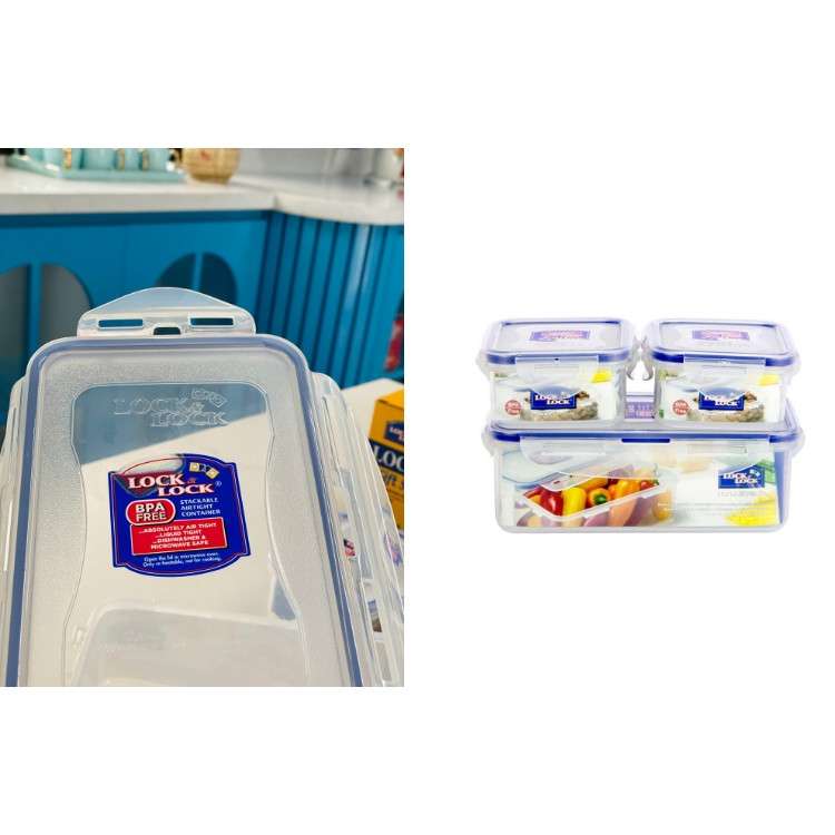 Bộ 3 Hộp Nhựa Bảo Quản Thực Phẩm LocknLock HPL817R03