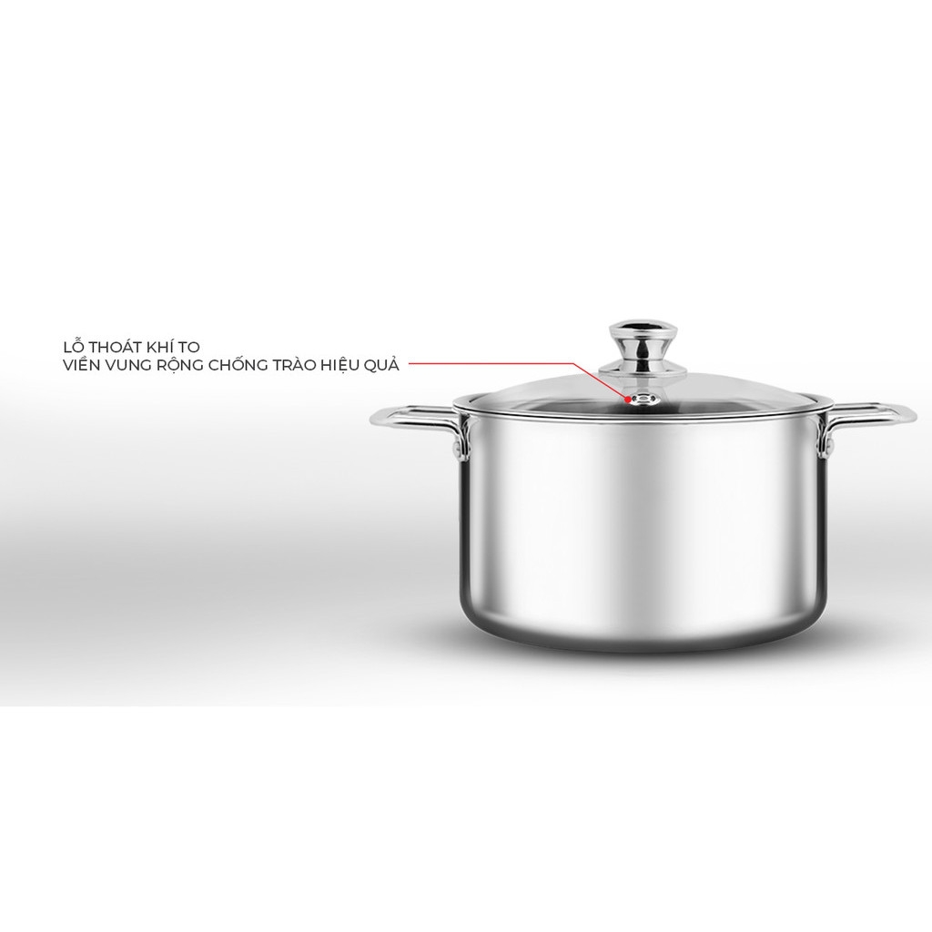 Bộ nồi inox dập nguyên khối Elmich Trimax Classic EL-2108OL Size 18, 20cm