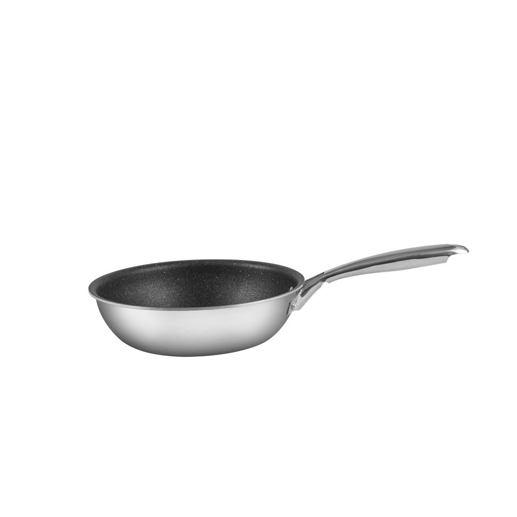 Chảo inox nguyên khối, chống dính vân đá 3D elmich Trimax EL2418OL size 28cm