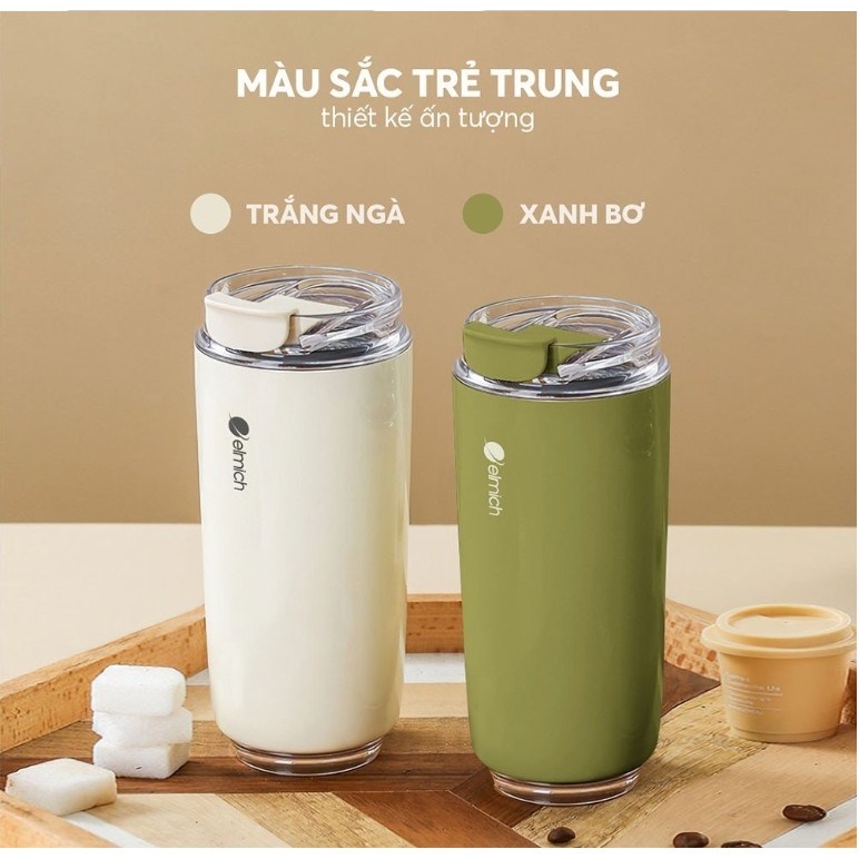 Cốc giữ nhiệt inox 304 Elmich EL8300G/W dung tích 420ml