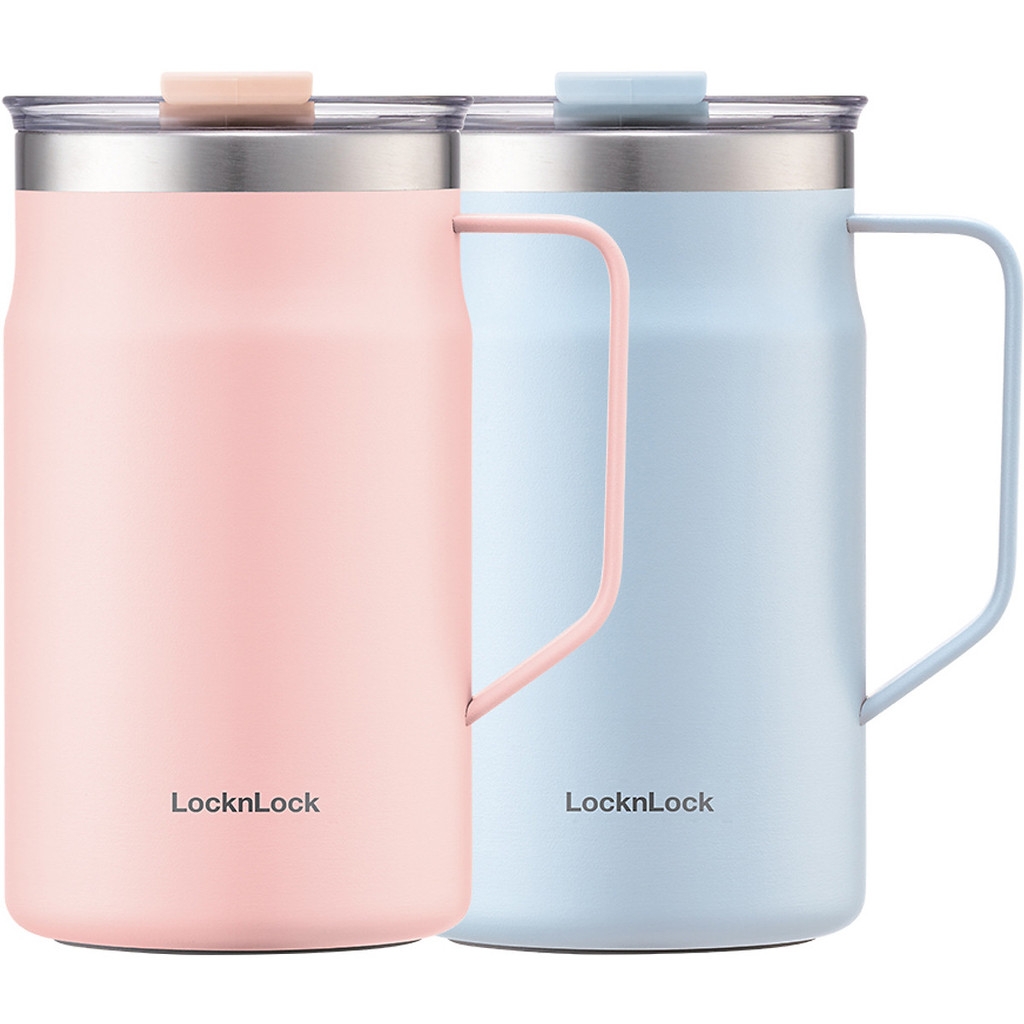 Ly giữ nhiệt LocknLock Metro Table Mug 600ml LHC4282, Hàng chính hãng, nắp xoay, quai cầm tiện lợi - JoyMall