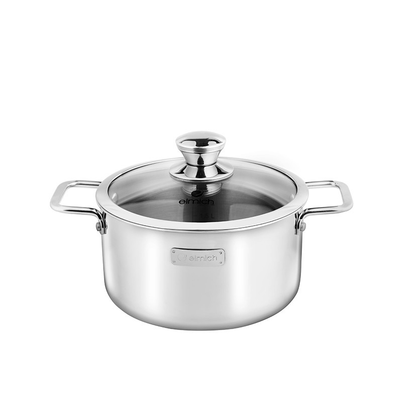 Bộ nồi Inox 3 lớp đáy liền Elmich Trimax classic 2105OL size 16,20,24cm