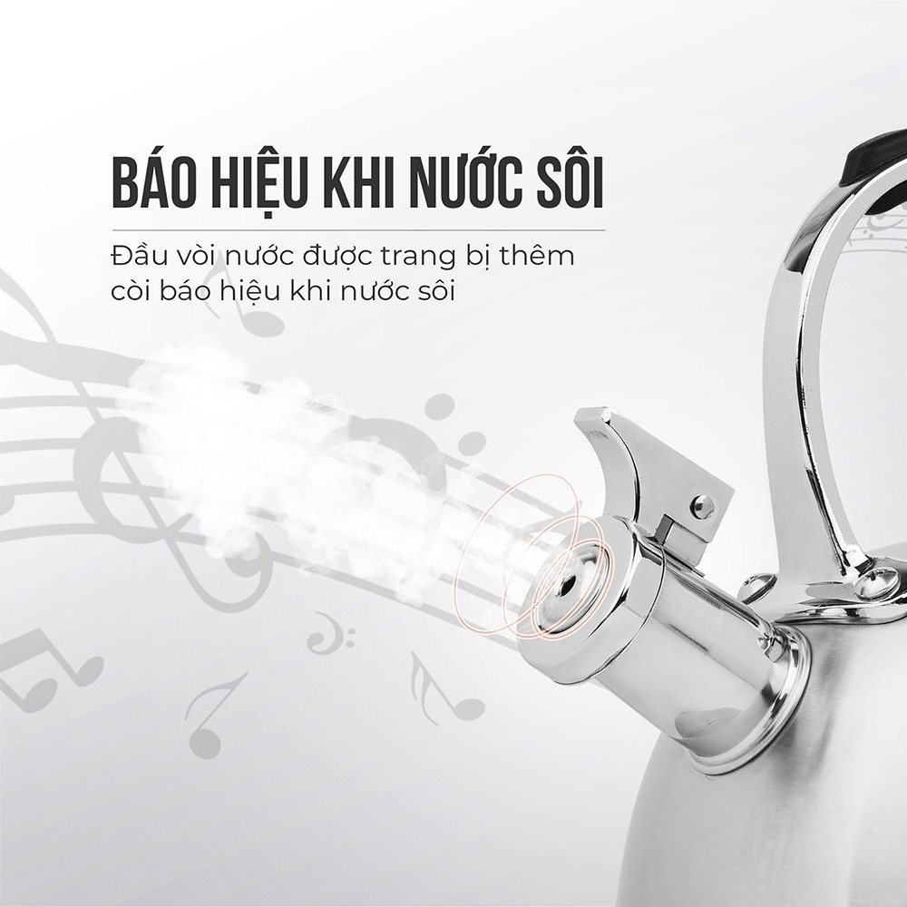 Ấm đun nước inox cao cấp Elmich Smartcook 2.5L SM8280OL