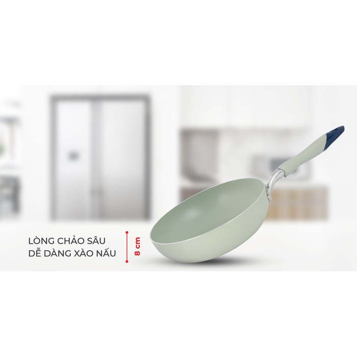 Chảo xào chống dính đáy từ Elmich 4701OL size 28cm