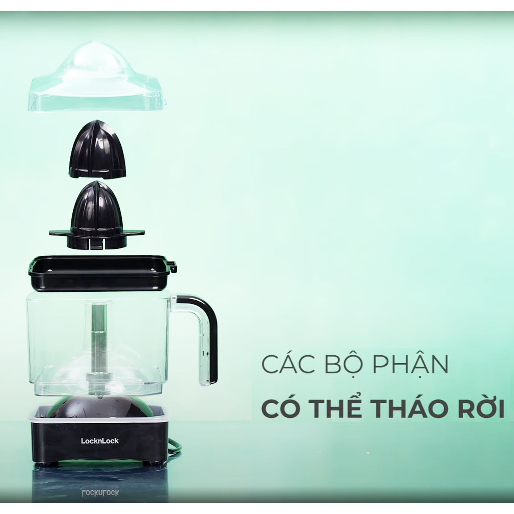 Máy Vắt Cam Thế Hệ Mới Locknlock Citrus Juicer 0,9L EJJ246BLK (EJJ246) - Hàng Chính Hãng