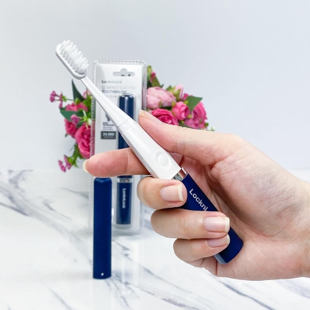 Bàn chải đánh răng điện Locknlock, Electric portable toothbrush 171x21x20 mm - Màu xanh Navy ENR344NVY