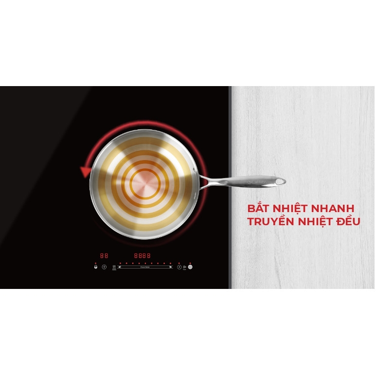 Chảo xào inox cao cấp 3 lớp đáy liền Elmich Trimax EL4846OL size 26cm