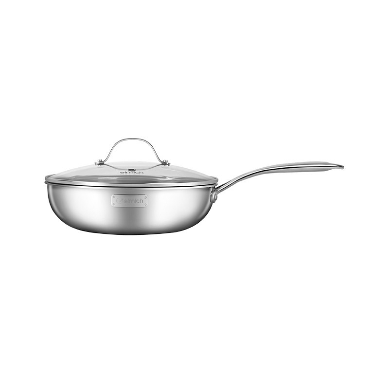 Chảo xào inox cao cấp 3 lớp đáy liền Elmich Trimax EL4846OL size 26cm