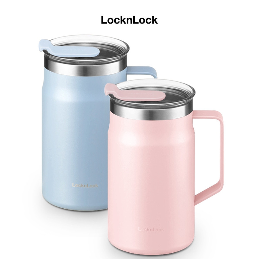 Ly giữ nhiệt LocknLock Metro Table Mug 600ml LHC4282, Hàng chính hãng, nắp xoay, quai cầm tiện lợi - JoyMall