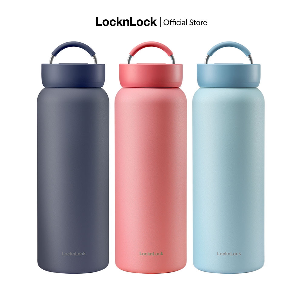 Bình giữ nhiệt Lock&Lock Jumbo Tumbler 900ml LHC4300- Có quai xách inox - Giữ nhiệt 24h - Hàng chính hãng
