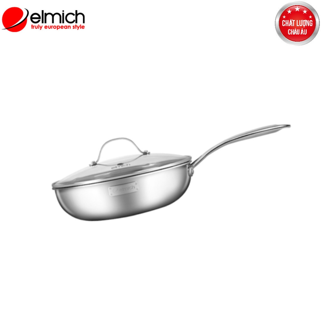 Chảo xào inox cao cấp 3 lớp đáy liền Elmich Trimax EL-3796 size 26cm