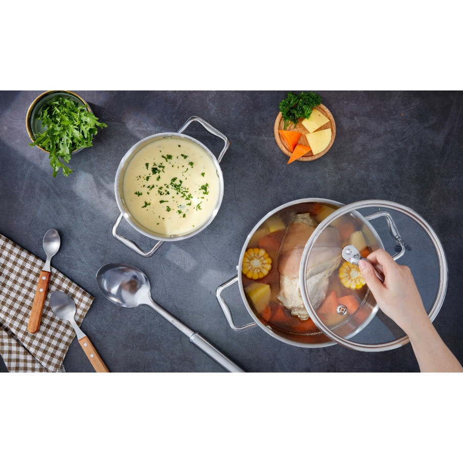 Bộ nồi inox liền khối Elmich Trimax ECO EL-8006 size 16, 20cm