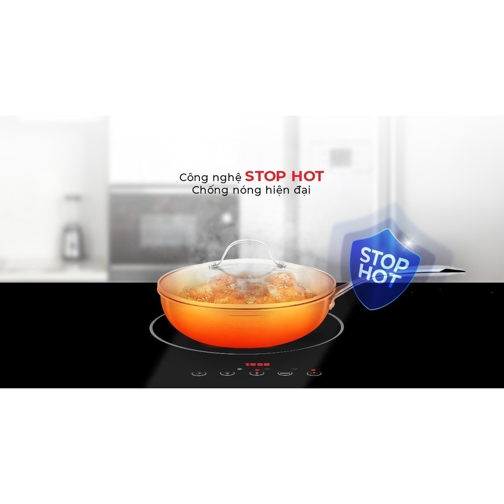 Chảo xào inox cao cấp 3 lớp đáy liền Elmich Trimax EL-3796 size 26cm