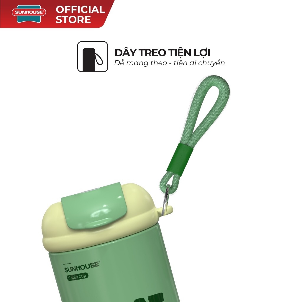 Bình Giữ Nhiệt Sunhouse KS-TU400FG 400ml, Hàng Chính Hãng, Inox 304, Nắp Bật Tiện Lợi - JoyMall