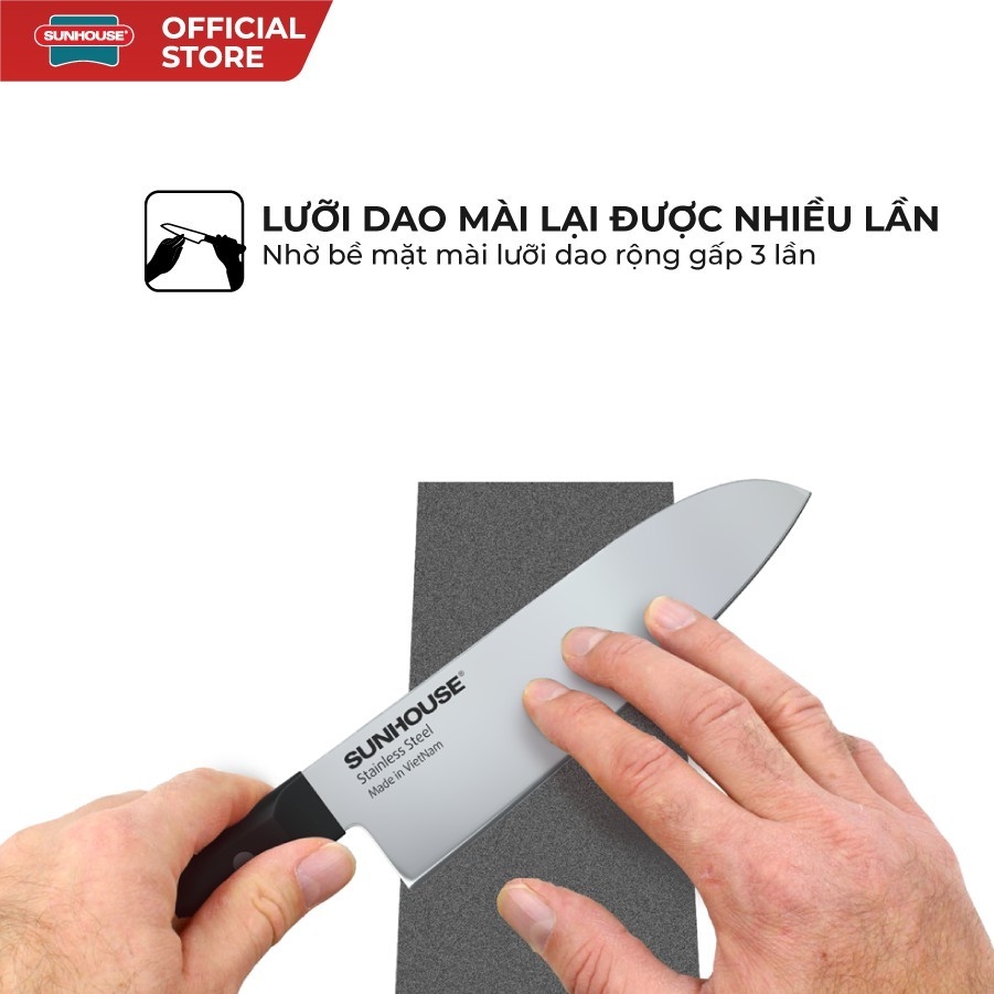 Dao Làm Bếp Đa Năng Sunhouse KS-KN165KS, Hàng Chính Hãng, Thép Không Gỉ - JoyMall