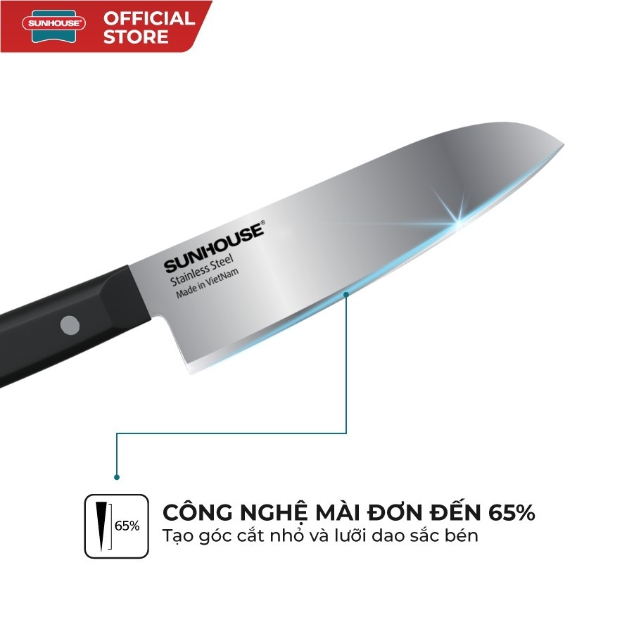 Dao Làm Bếp Đa Năng Sunhouse KS-KN165KS, Hàng Chính Hãng, Thép Không Gỉ - JoyMall
