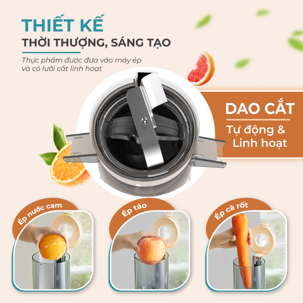 Máy Ép Chậm Sunhouse SHD5515 600ml, Làm Được Kem - JoyMall