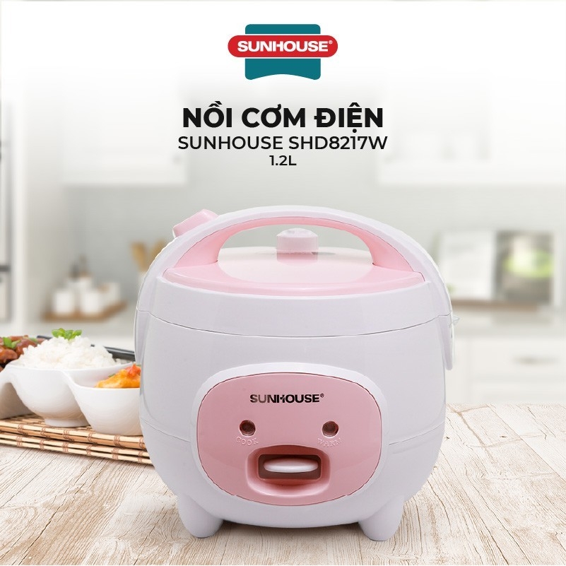 Nồi Cơm Điện Mini Sunhouse 1.2L SHD8217W, Hàng Chính Hãng - JoyMall