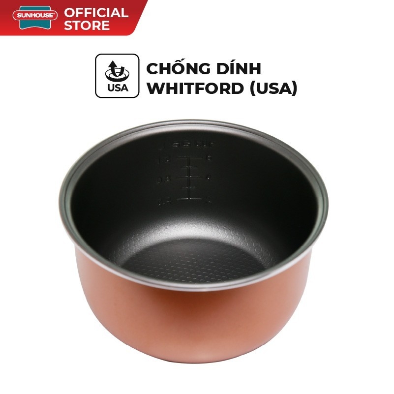 Nồi Cơm Điện Mini Sunhouse 1.2L SHD8217W, Hàng Chính Hãng - JoyMall