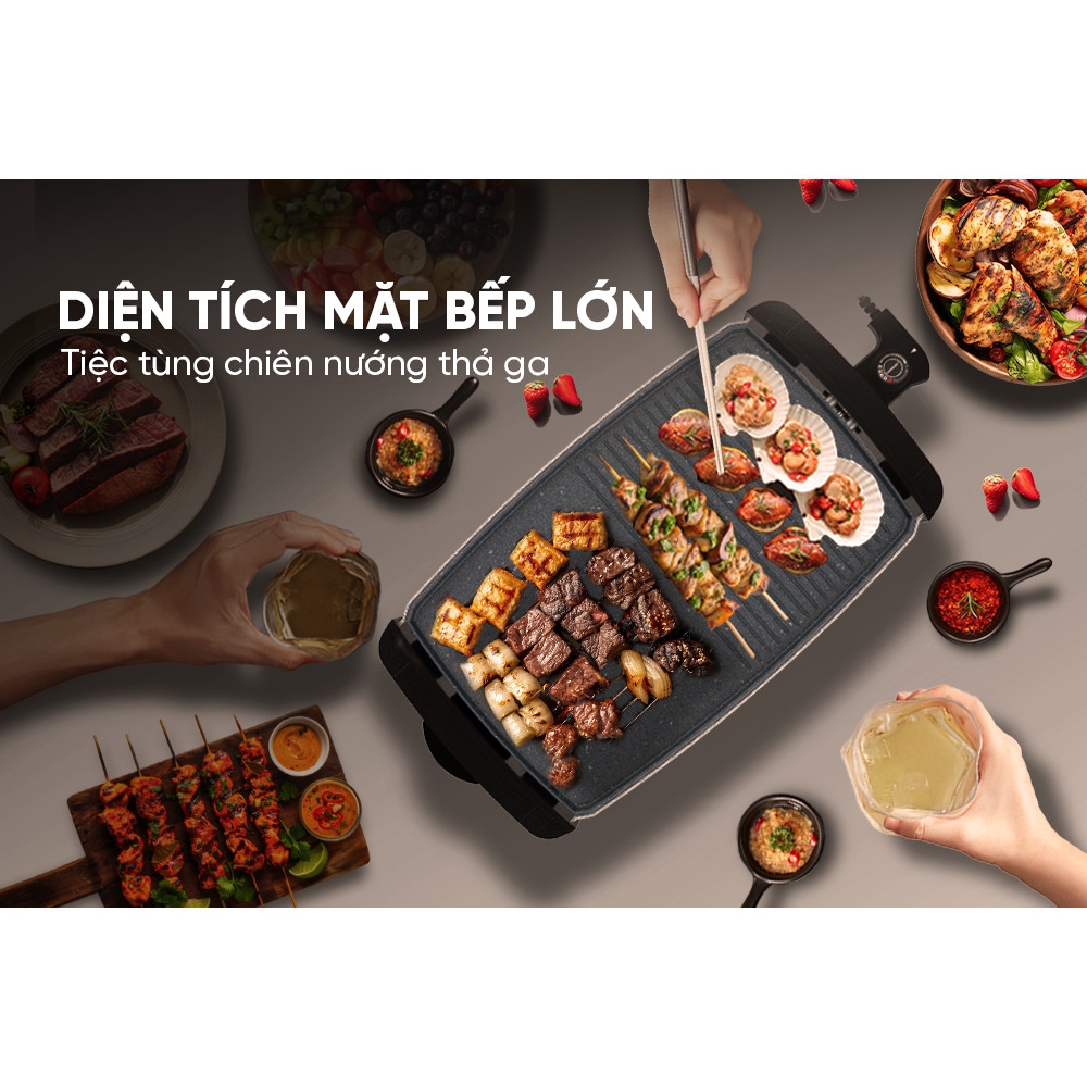 Bếp Nướng Điện Sunhouse SHD4612, Chống Dính Cao Cấp, Hàng Chính Hãng - JoyMall