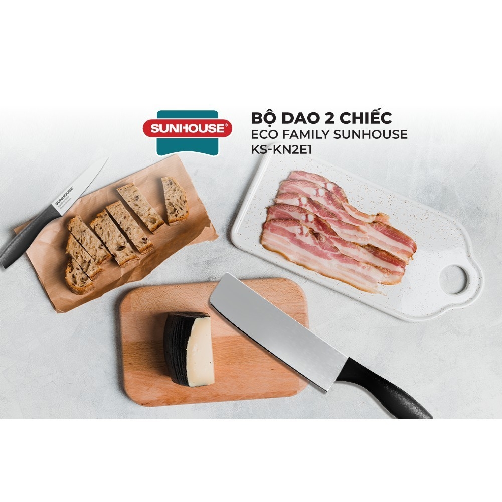 Bộ Dao 2 Chiếc Sunhouse Eco Family KS-KN2E1, Hàng Chính Hãng - JoyMall