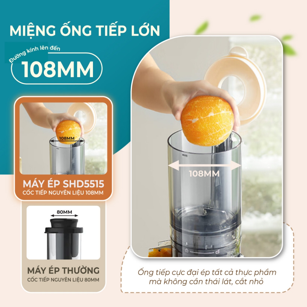 Máy Ép Chậm Sunhouse SHD5515 600ml, Làm Được Kem - JoyMall