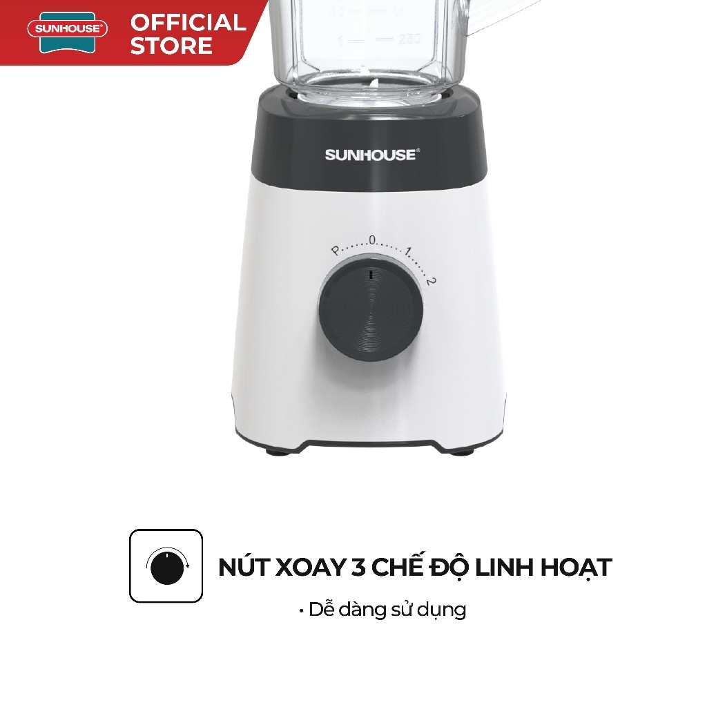 Máy Xay Sinh Tố Đa Năng Sunhouse SHD5114 450W, Lưỡi Dao Inox Sắc Bén, Hàng Chính Hãng - JoyMall