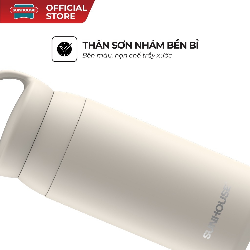 Bình Giữ Nhiệt Easy Go Sunhouse KS-TU350EW 350ml, Inox 304 An Toàn, Giữ Nhiệt Đến 8h - JoyMall