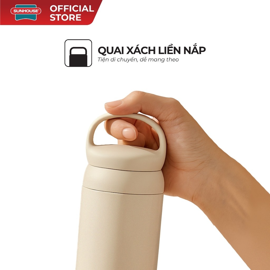 Bình Giữ Nhiệt Easy Go Sunhouse KS-TU350EW 350ml, Inox 304 An Toàn, Giữ Nhiệt Đến 8h - JoyMall