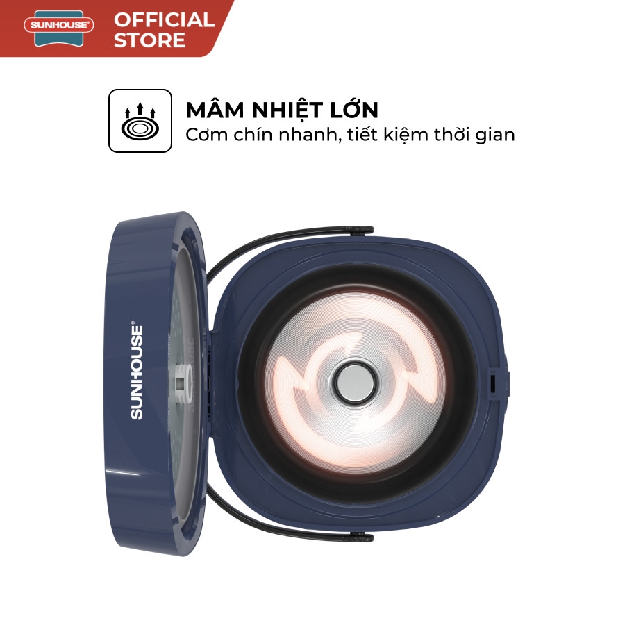 Nồi Cơm Điện Sunhouse SHD8611 1.8L, Hàng Chính hãng - JoyMall