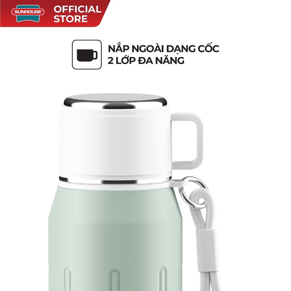 Bình Giữ Nhiệt Dual Sip 750ml Sunhouse KS-TU750DG, Inox 316 Cao Cấp, Hàng Chính Hãng - JoyMall