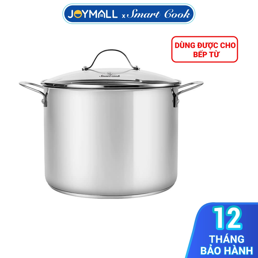 Nồi luộc gà inox Elmich Smartcook SM-2528OL28 size 28cm, Hàng chính hãng, bắt từ nhanh trên mọi loại bếp, cấu tạo 5 lớp-JoyMall