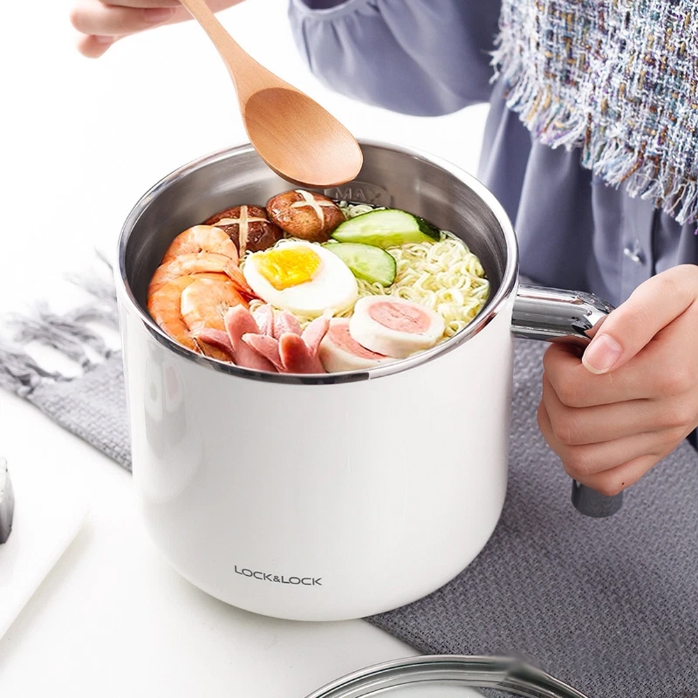 Nồi điện đa năng Lock&Lock 1,5L EJC141 - Hàng chính hãng, có thể dùng nấu lẩu, nấu mì, nấu nước, hâm nóng - JoyMall