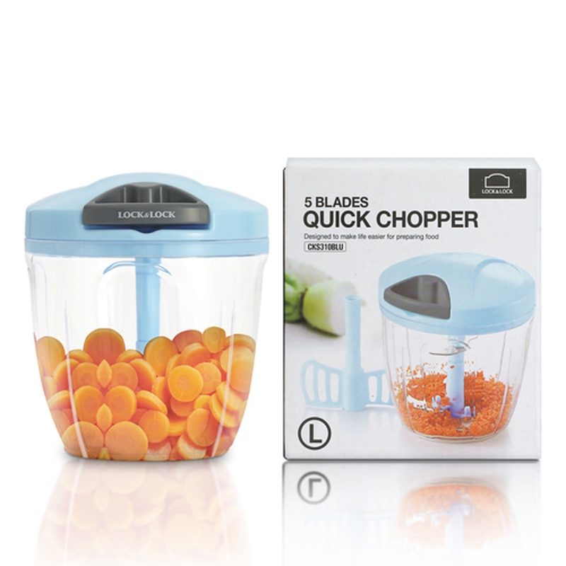 Dụng cụ xay tỏi ớt Lock&Lock mini (nhiều size) - Hàng chính hãng lưỡi xay bén, kéo tay đơn giản, dễ vệ sinh - JoyMall