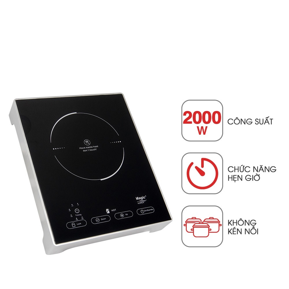 Bếp điện hồng ngoại Magic Korea A-47 2000W, Hàng Chính Hãng, Hai Vòng Nhiệt Không Kén Nồi - JoyMall