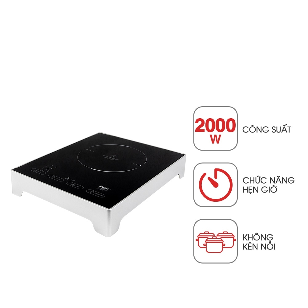 Bếp điện hồng ngoại Magic Korea A-47 2000W, Hàng Chính Hãng, Hai Vòng Nhiệt Không Kén Nồi - JoyMall