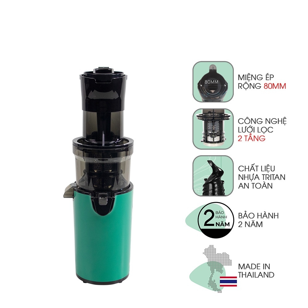 Máy ép chậm miệng rộng Thế hệ mới Magic Eco AC-137, Hàng Chính Hãng, Thiết Kế Hiện Đại, Nhỏ Gọn - JoyMall