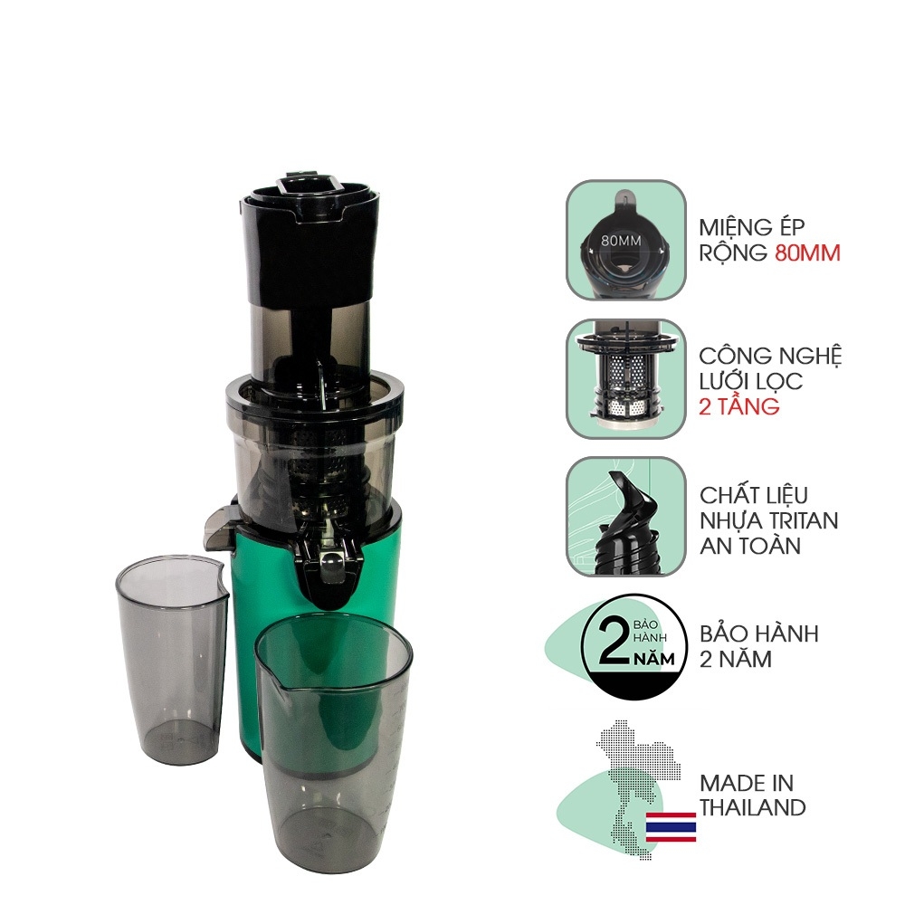 Máy ép chậm miệng rộng Thế hệ mới Magic Eco AC-137, Hàng Chính Hãng, Thiết Kế Hiện Đại, Nhỏ Gọn - JoyMall