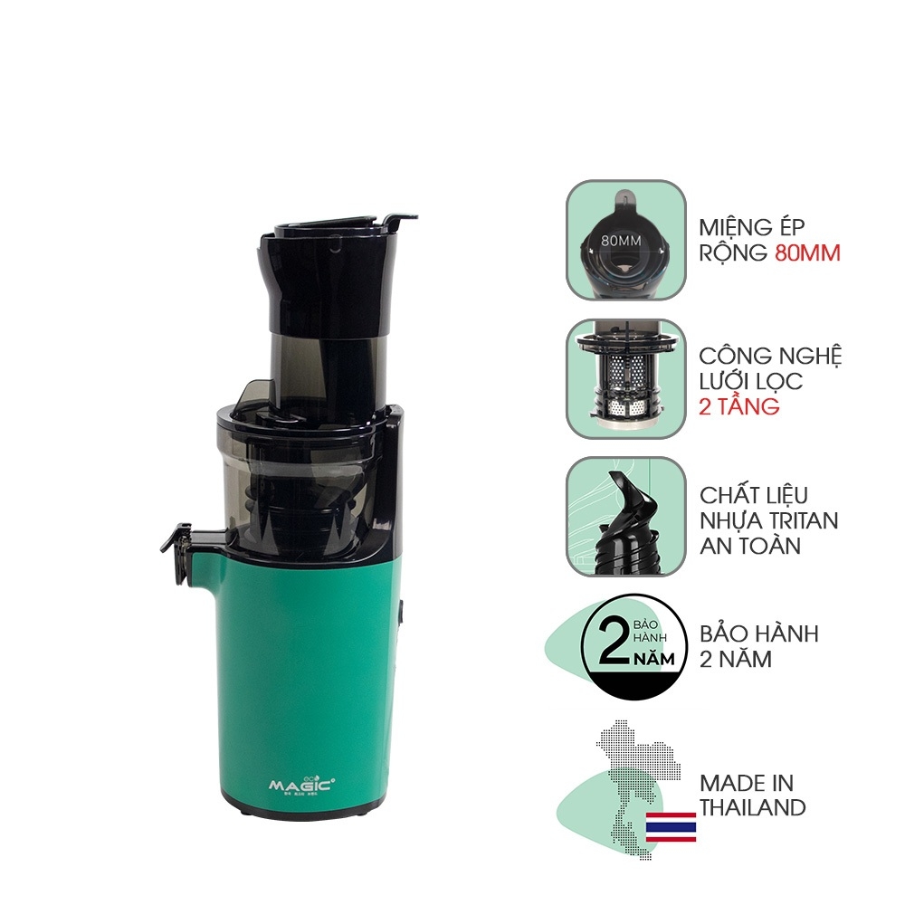 Máy ép chậm miệng rộng Thế hệ mới Magic Eco AC-137, Hàng Chính Hãng, Thiết Kế Hiện Đại, Nhỏ Gọn - JoyMall
