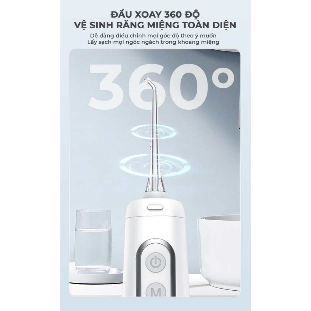 Tăm Nước Magic Eco PRO80, Hàng Chính Hãng, 4 Chế Độ Làm Sạch Răng Linh Hoạt - JoyMall
