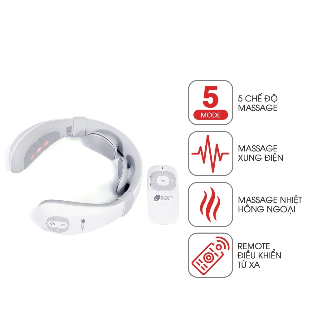 Máy massage cổ cầm tay Buheung MK-331 5W, Hàng Chính Hãng, 5 Chế Độ Massage - JoyMall