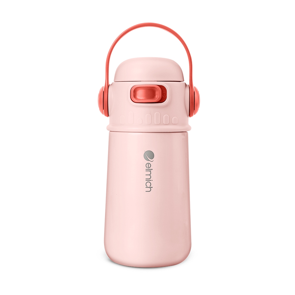 Bình giữ nhiệt Elmich 400ml EL-8334, Hàng chính hãng, inox 304, mở nắp 1 chạm, có lưới lọc, quai xách tiện lợi - JoyMall
